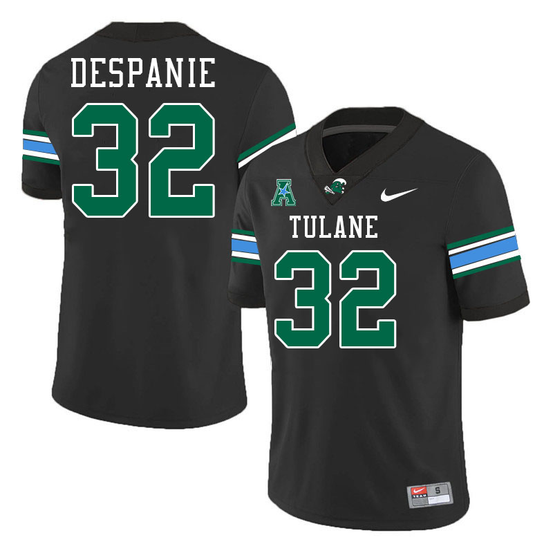#32 Bailey Despanie Tulane Green Wave Jersey College Football Uniforms,Apparels Stitched-Black